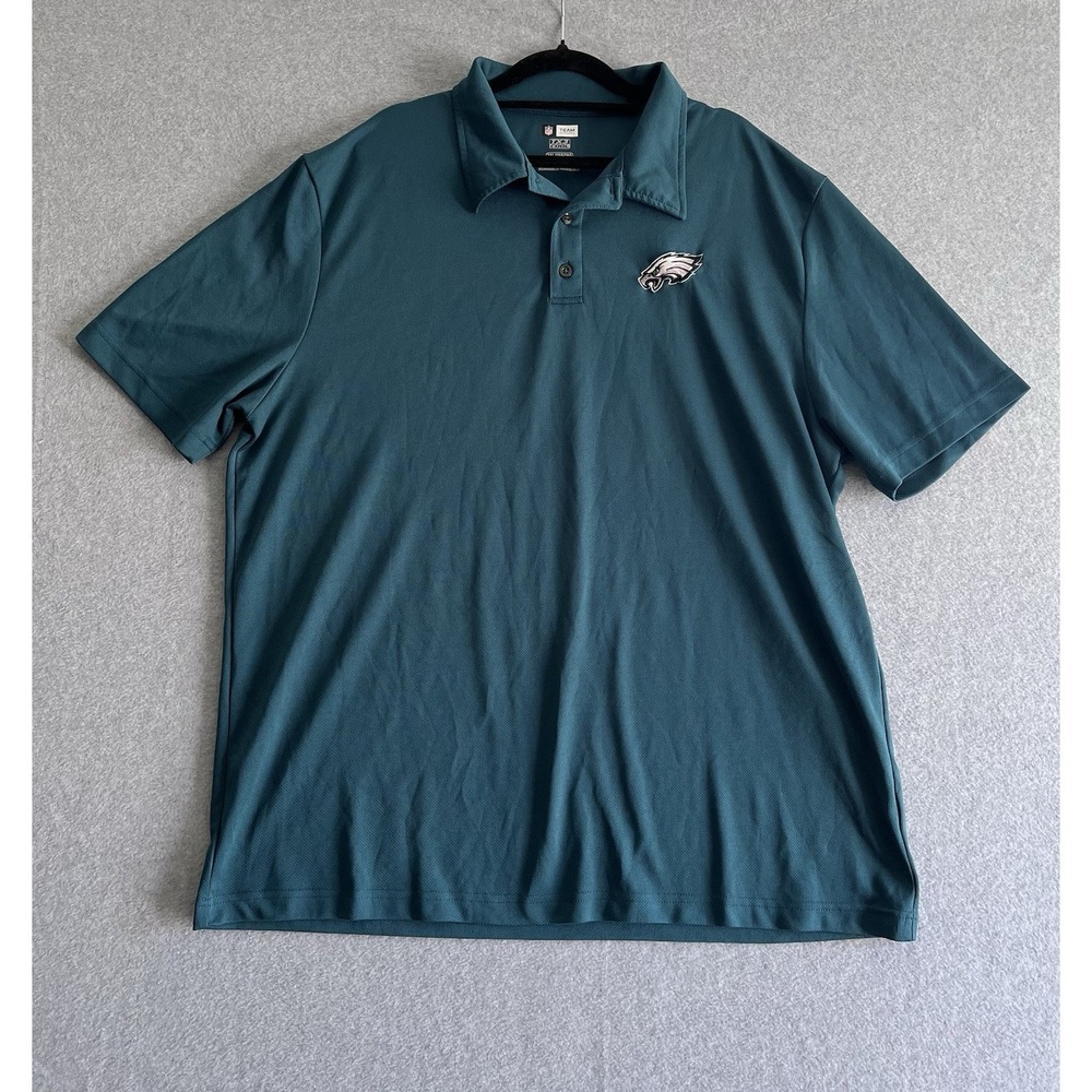 Philadelphia Eagles Shirt Men 2XL XXL Green Polo TX3 Cool NFL Team Apparel Birds
